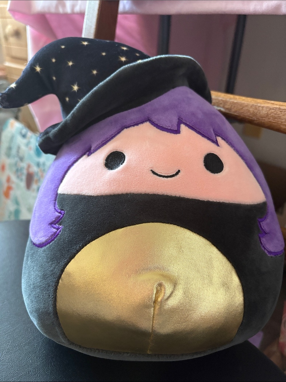 Squishmallows Purple Black Gold Witch Plush